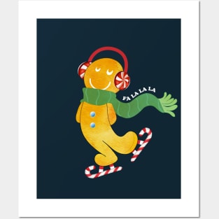 Gingerbread man - Fa la la la Posters and Art